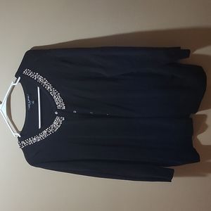 Sweater with pearl and rhinestone detail, like new condition